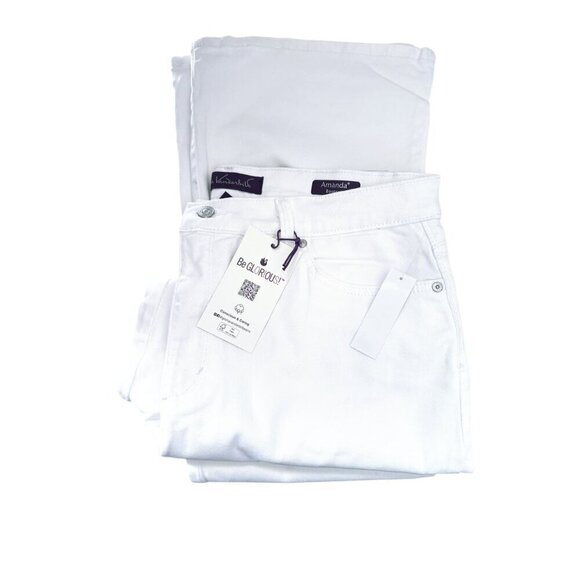 Gloria Vanderbilt Womens White Amanda High Rise Bootcut Jeans Sz 16 New - Picture 2 of 8